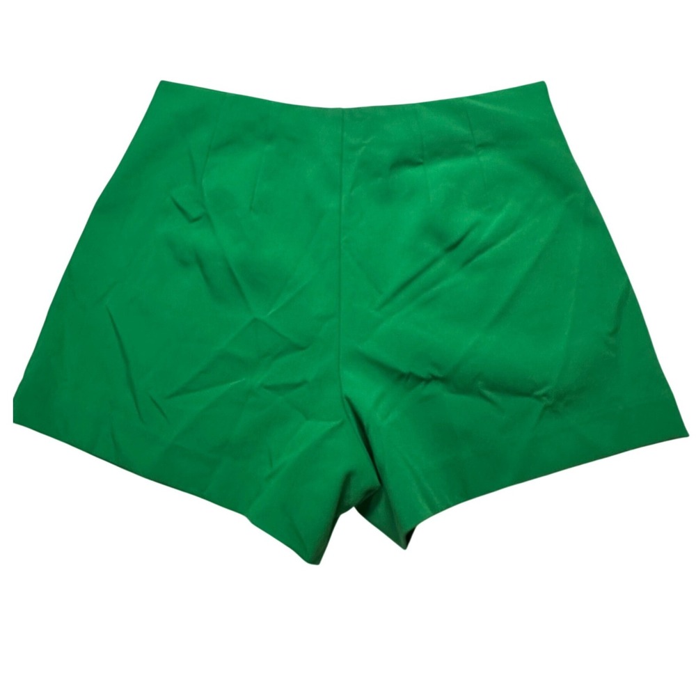 A New Day Green High Rise Pleated Shorts Size 10 Tailored Summer - Picture 5 of 9
